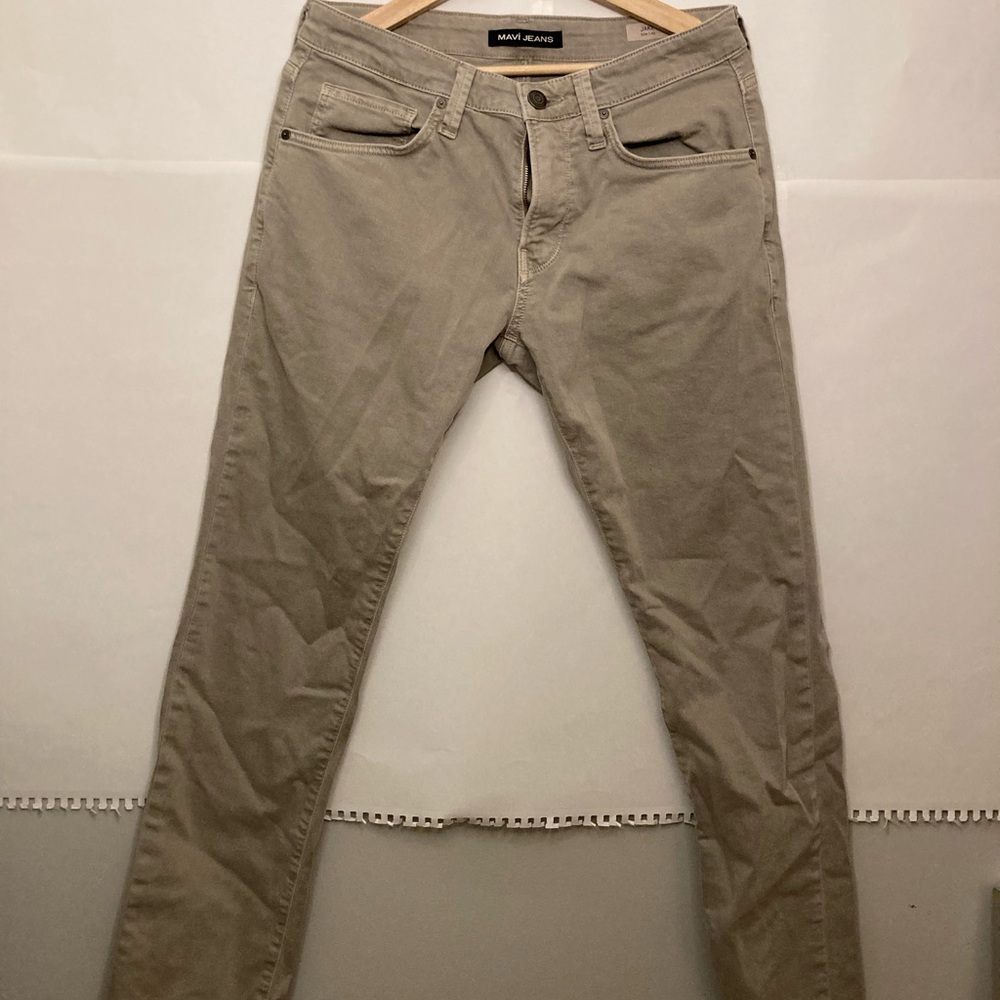 Mavi biege 5 pocket jeans size 31 waist / 32 length.